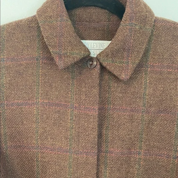 Larry Levine Dark Brown Blazer with Belt - Picture 3 of 5